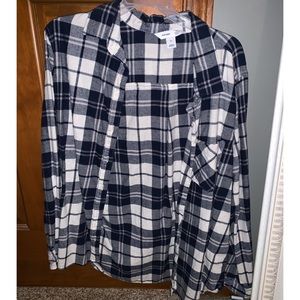 old navy plaid button up